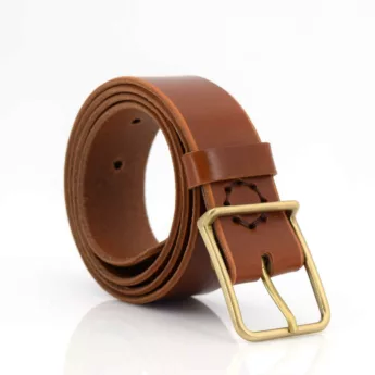 Ceinture marron clair en cuir "Nicole" - couleur Miel