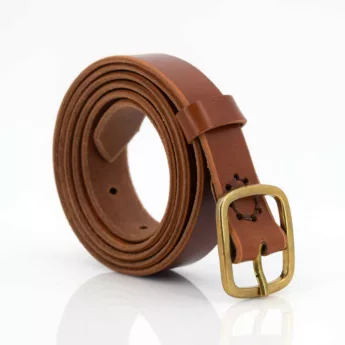 Ceinture fine marron clair "Charlie" - cuir couleur "Miel"