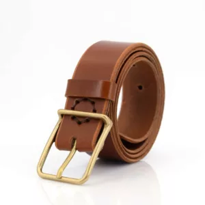 Ceinture marron clair en cuir "Nicole" - couleur Miel