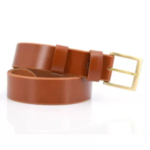 Ceinturon en cuir marron clair "Adelin" - couleur Miel