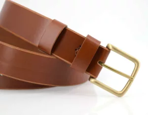 Ceinturon marron clair en cuir "Leslie" - couleur Miel