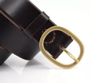 Ceinture en cuir marron chocolat "Mickael"