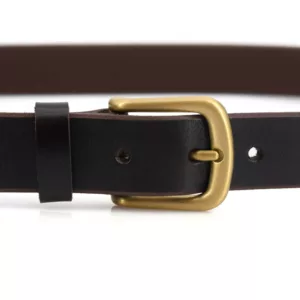 Ceinture fine en cuir marron foncé "Lalou"