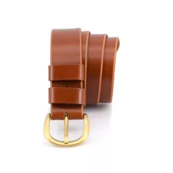 Ceintures marron clair "miel" / Camel en cuir