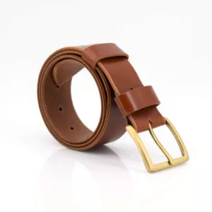 Ceinturon en cuir marron clair comme du "Miel" - Rida