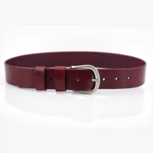 Ceinturon en cuir rouge Bordeaux "Joyce"