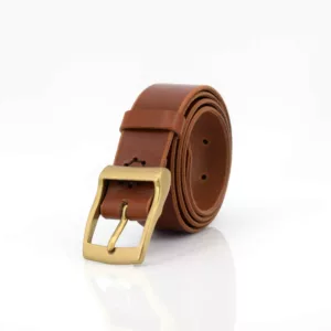 Ceinture marron clair en cuir "Costa" - couleur Miel