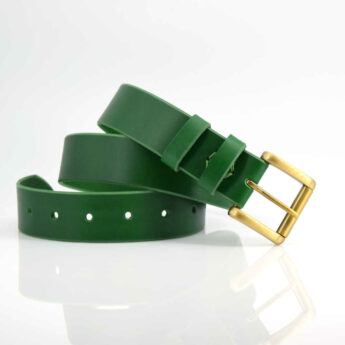 Ceintures en cuir vert sapin