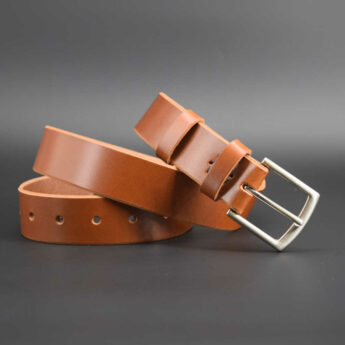 Ceinture en cuir marron clair "Glenn" - couleur Camel