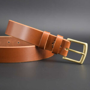 Ceinture en cuir marron clair "Glenn" - couleur Camel