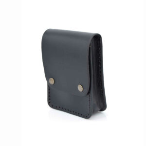 Pochette noire en cuir pour ceinture "Grand Albin"