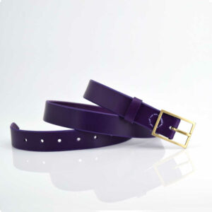 Ceinture violette en cuir "Annette" - larg. 3 cm