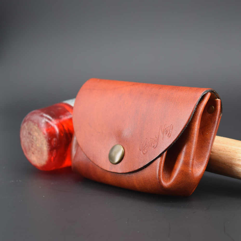 Porte Monnaie « Grand Mère » en cuir naturel – 3 poches