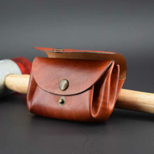 Porte Monnaie "Grand Mère" en cuir naturel - 3 poches